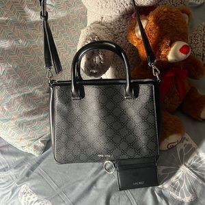 Nine West black purse with a black card wallet included